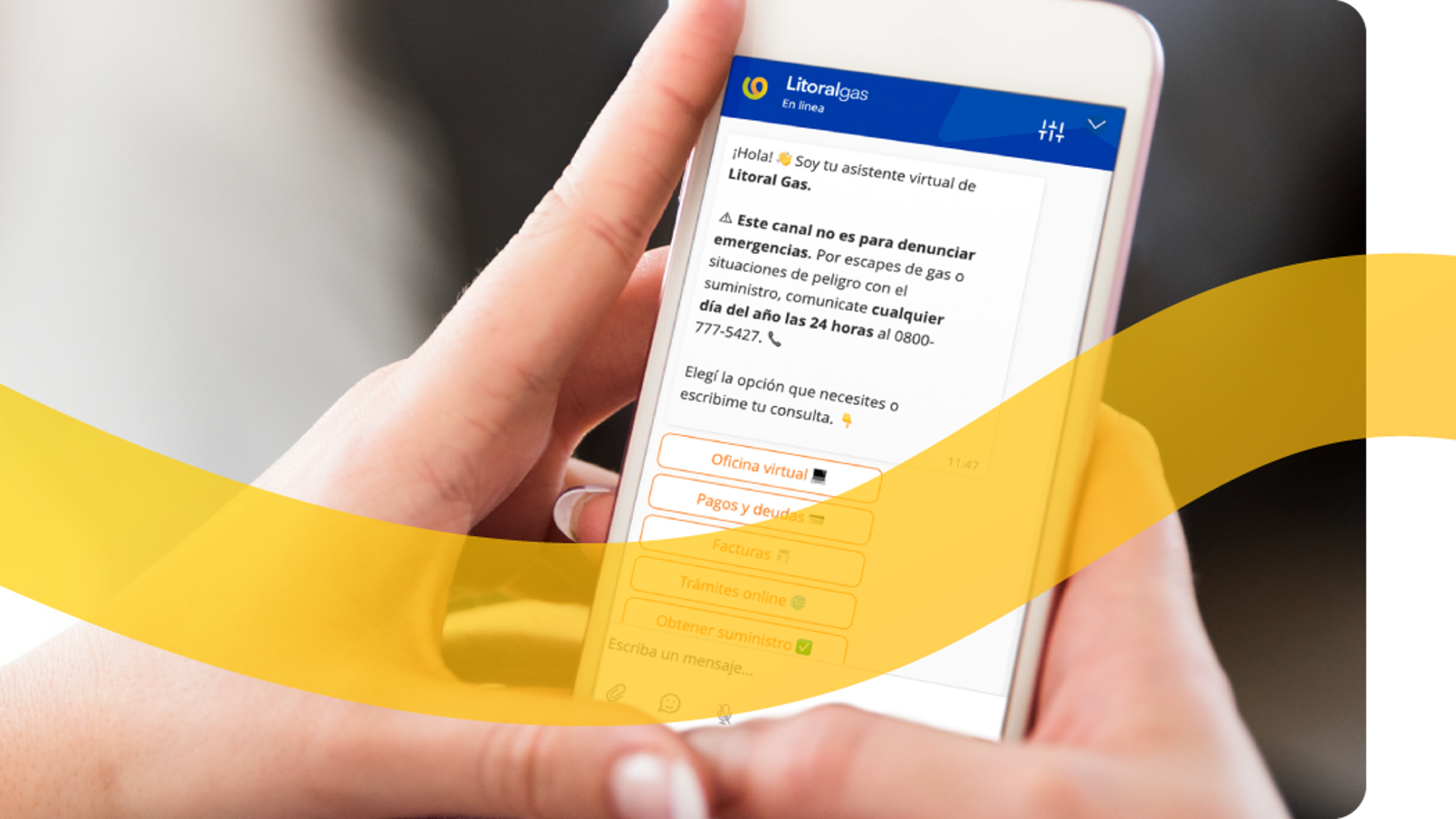 El asistente virtual está en línea